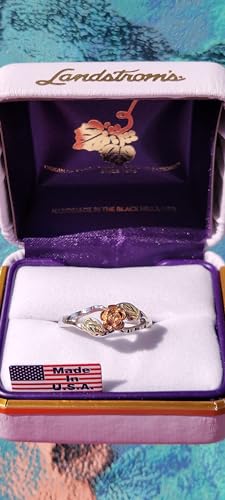 Blooms Rose Flower Ring, Sterling Silver, 12k Gold