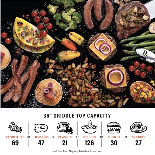 Blackstone 36" Gas Griddle Cooking Station with Side Shelf