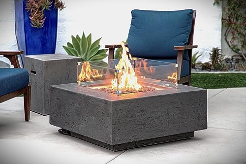 Albany Square Natural Gas Fire Pit Table Kit