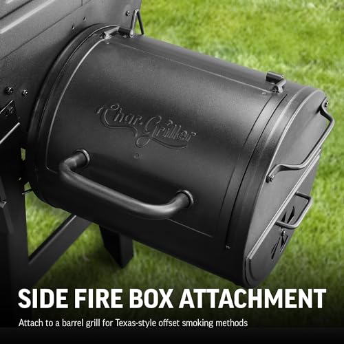 Char-Griller Portable Charcoal Grill with Offset Smoker Attachment