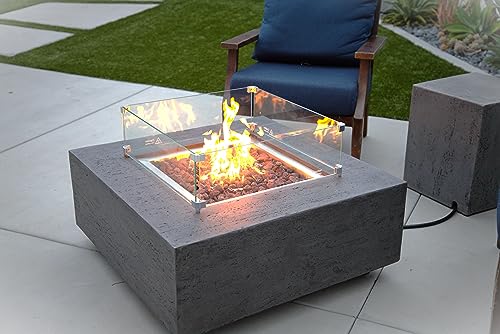 Albany Square Natural Gas Fire Pit Table Kit