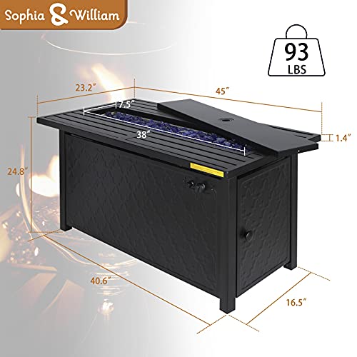 Sophia & William 45" Propane Fire Pit Table