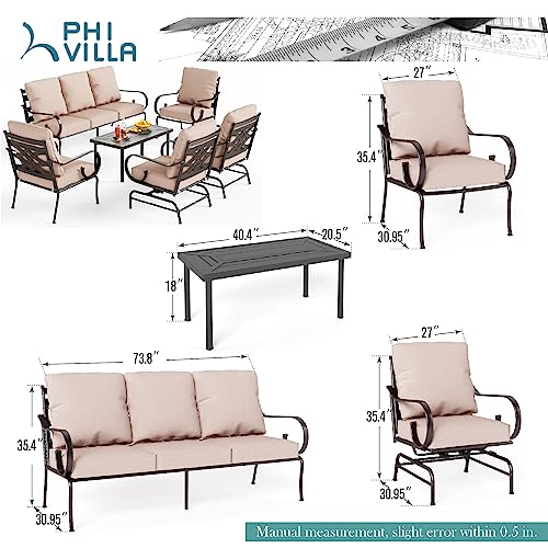 PHI VILLA Outdoor Furniture Set - 6 Pieces