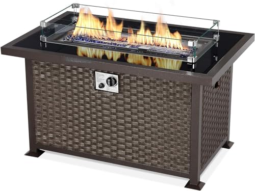 U-MAX 44in Propane Gas Fire Pit Table Set
