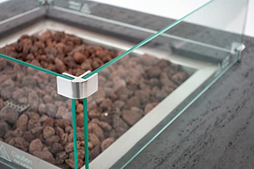 Albany Square Natural Gas Fire Pit Table Kit