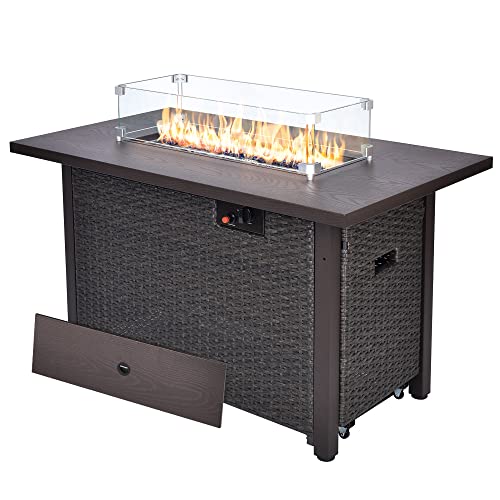VIP Outdoor Propane Fire Pit Table 42 Inch
