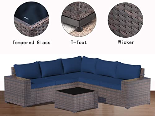 Halmuz 6 Piece Outdoor Patio Sofa Set