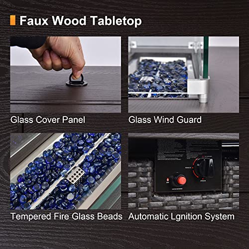 VIP Outdoor Propane Fire Pit Table 42 Inch