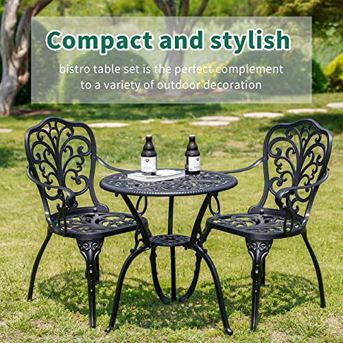 Withniture Bistro Table Set with Chairs and Umbrella