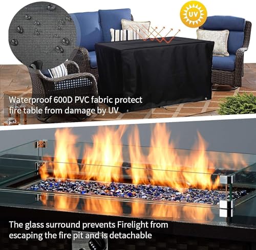 U-MAX 44in Propane Gas Fire Pit Table Set