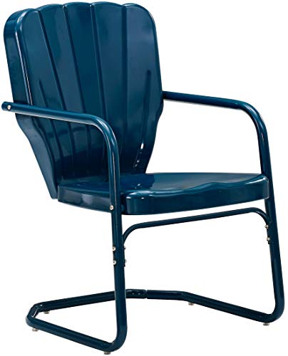 Crosley Furniture Retro Metal Seating Set - Navy