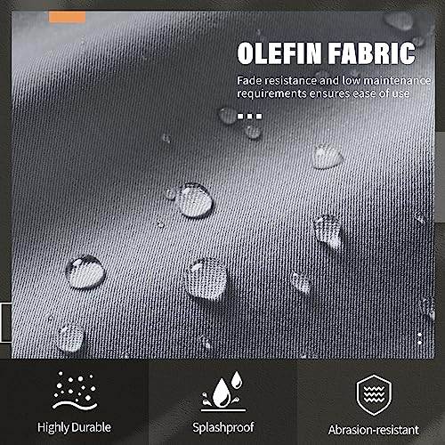 Solaste 5-Piece Modern Outdoor Patio Furniture Set, Grey