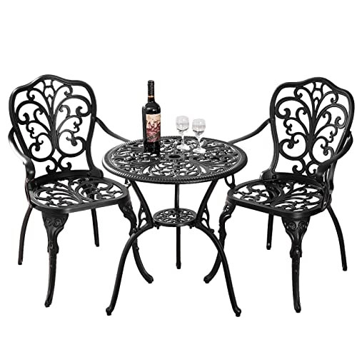 Withniture Bistro Table Set with Chairs and Umbrella
