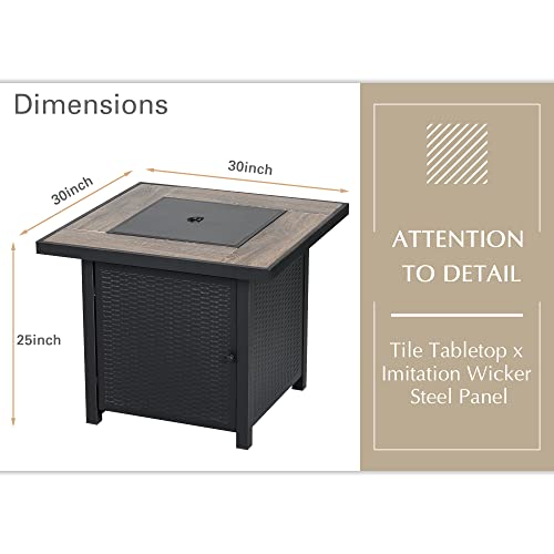 BALI OUTDOORS 30" Gas Fire Pit Table VIP