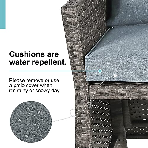 OC Orange-Casual 2-Piece Outdoor Set: Love-seat, Coffee Table