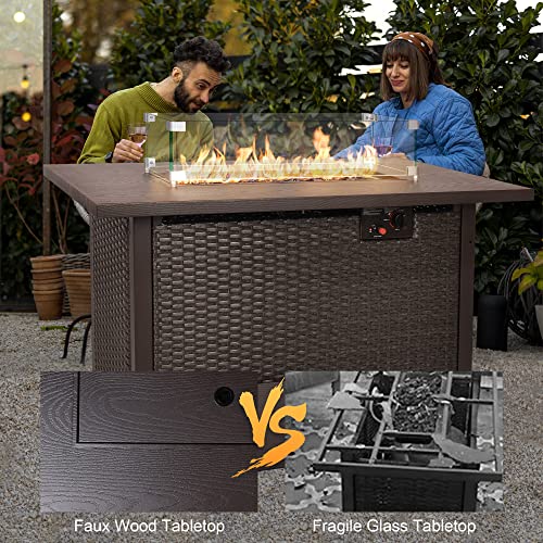 VIP Outdoor Propane Fire Pit Table 42 Inch