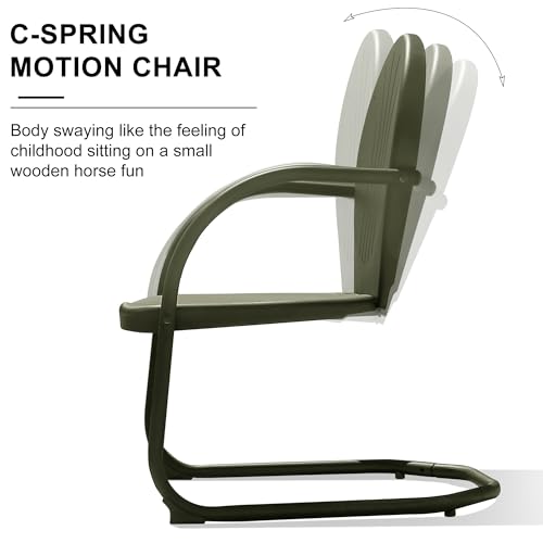 Retro Patio Outdoor Bistro Set with Weather-Resistant Metal