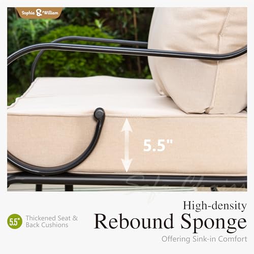 Sophia & William XL High-Back Patio Chairs Set