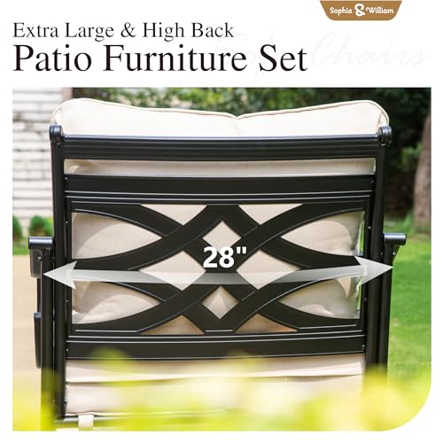 Sophia & William XL High-Back Patio Chairs Set