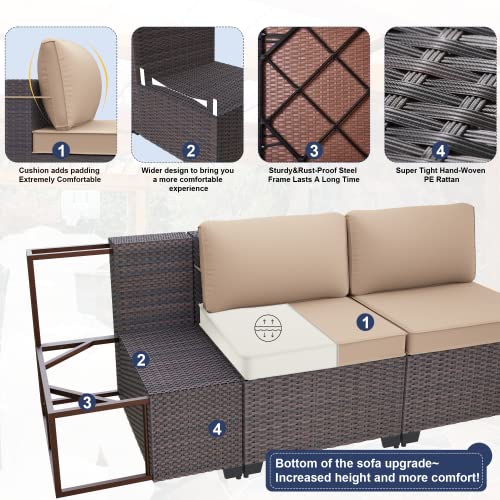 9PCS Delnavik Wicker Patio Conversation Set with Cushions