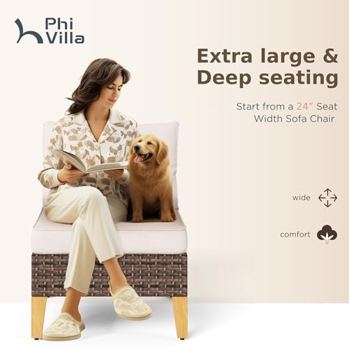 PHI VILLA Outdoor Patio Set with Gas Fire Pit