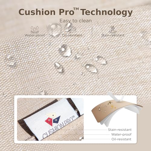 PHI VILLA Outdoor Patio Set with Gas Fire Pit