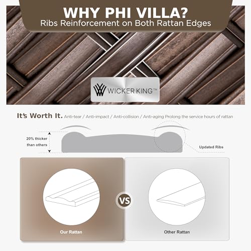 PHI VILLA Outdoor Patio Set with Gas Fire Pit