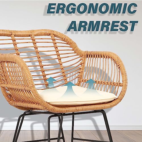 PAOLFOX 3 Piece Patio Set with 2 Chairs