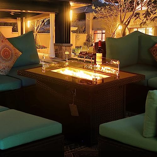 BULEXYARD 43" Patio Propane Fire Pit Table, 55,000 BTU