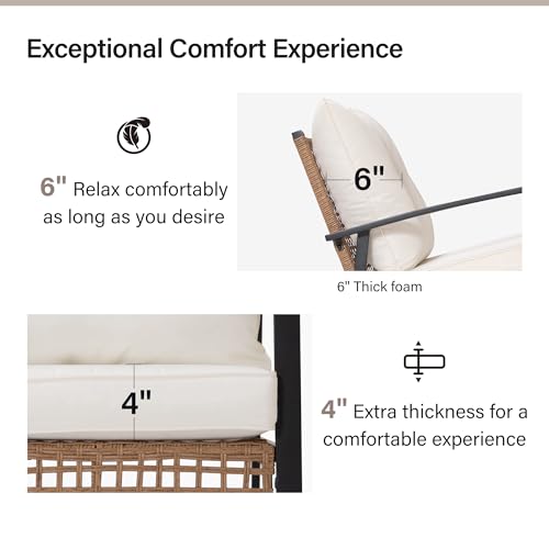 LAUSAINT HOME Luxury 6-Piece Patio Conversation Set