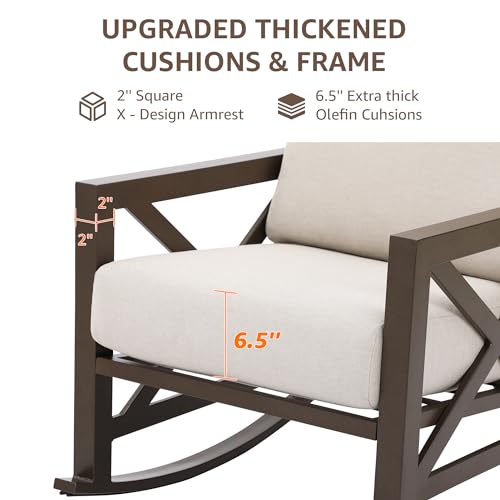 NATURAL EXPRESSIONS Rocking Bistro Set, 3 Piece Outdoor