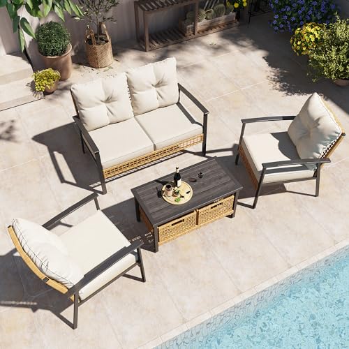 LAUSAINT HOME Luxury 6-Piece Patio Conversation Set