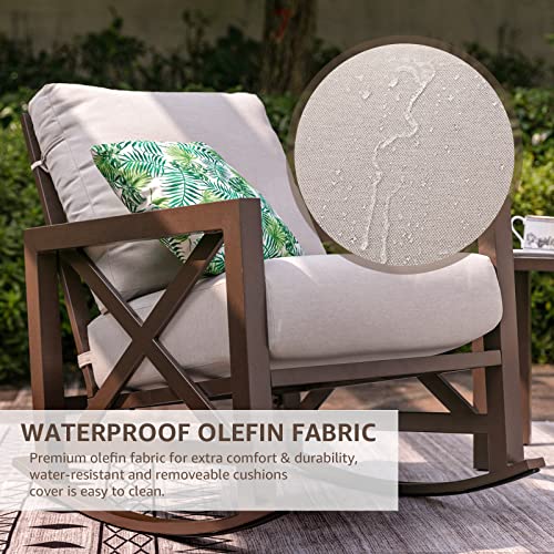 NATURAL EXPRESSIONS Rocking Bistro Set, 3 Piece Outdoor