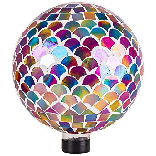 VCUTEKA Glass Mosaic Gazing Ball for Garden Decor 10