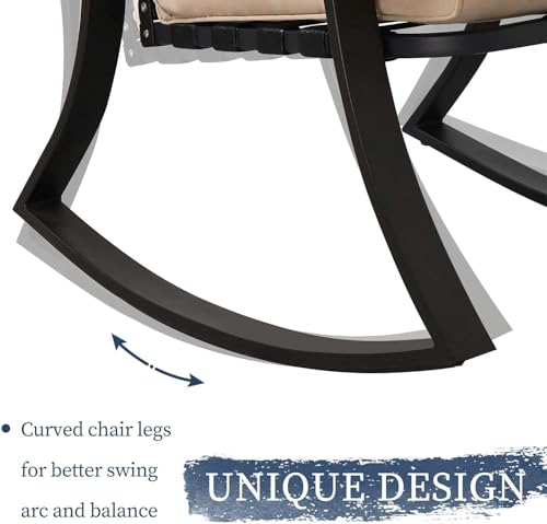 3 Piece Oakmont Outdoor Bistro Set with Rocking Chairs