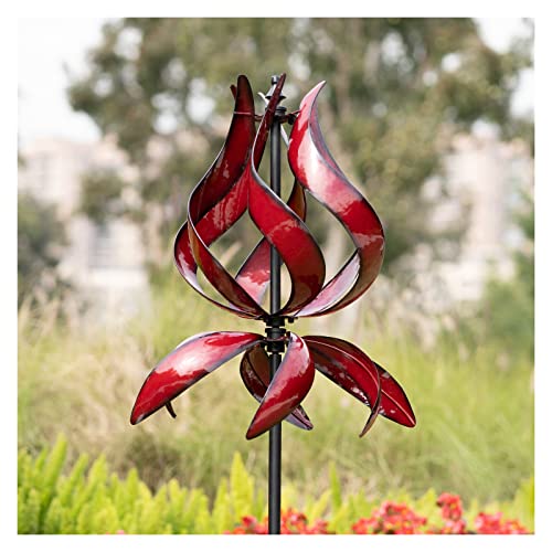 Large Cyan Garden Wind Spinner - Outdoor Decor Spinner