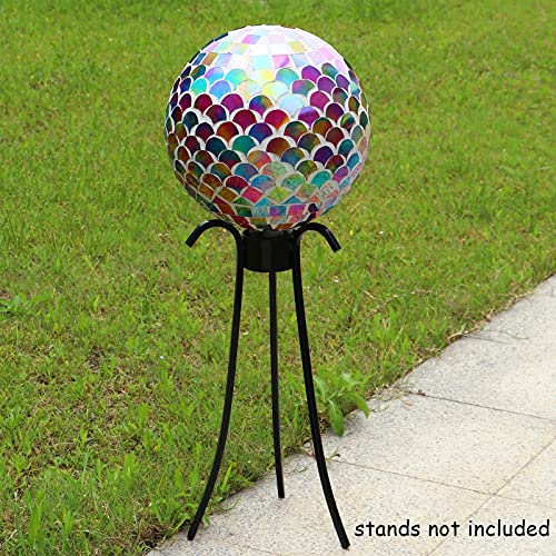 VCUTEKA Glass Mosaic Gazing Ball for Garden Decor 10