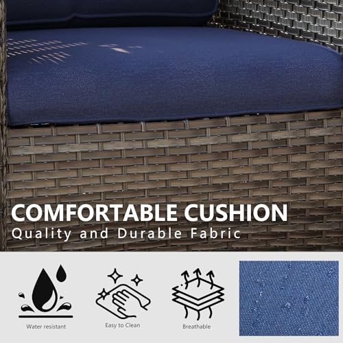 VIP Swivel Rocker Wicker Chair Set - Mixed Colors