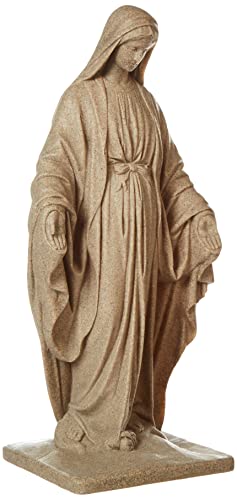 Virgin Mary Statue - Sandstone Appearance - Resin - 34