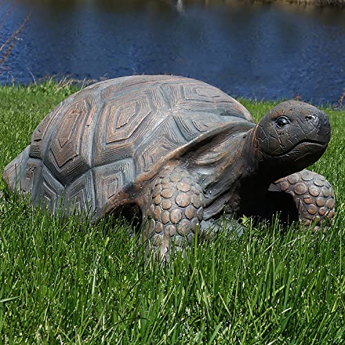 Sunnydaze Tanya Tortoise Poly-Concrete Garden Statue