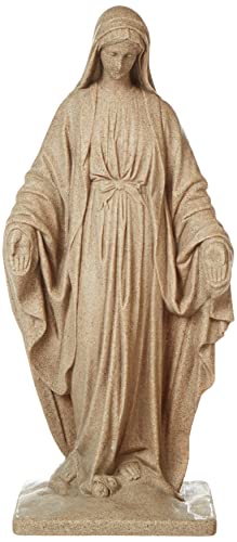 Virgin Mary Statue - Sandstone Appearance - Resin - 34