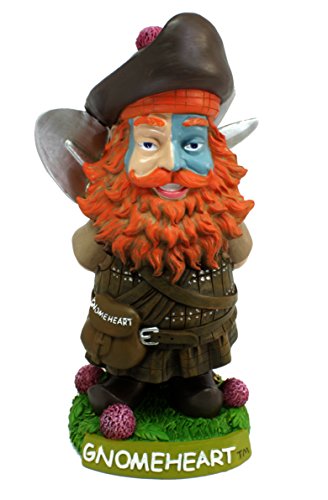 Scottish Warrior Gnome Statue, 13" Indoor/Outdoor Decoration