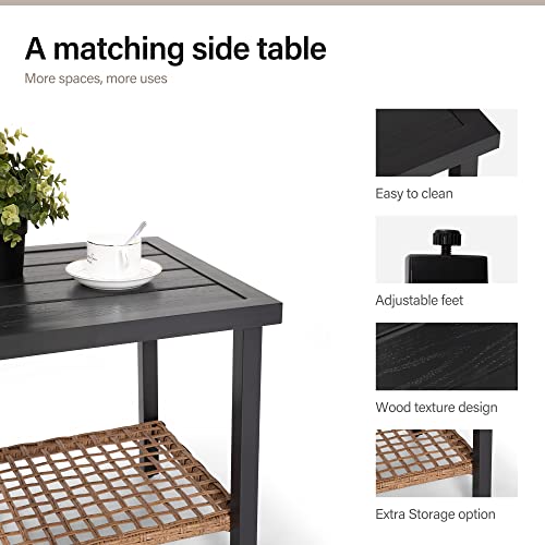 LAUSAINT 3 Piece Rocking Bistro Set with Thick Cushions