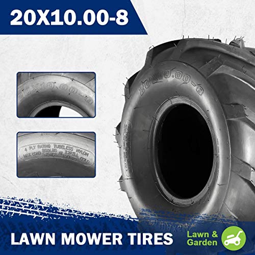 MaxAuto 20x10.00-8 Super Lug Lawn & Garden Tires