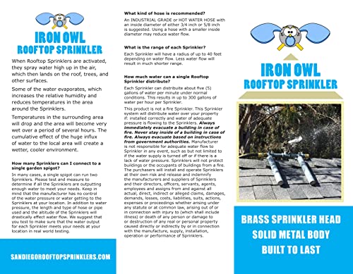 Iron Owl Rooftop Sprinkler in Grey