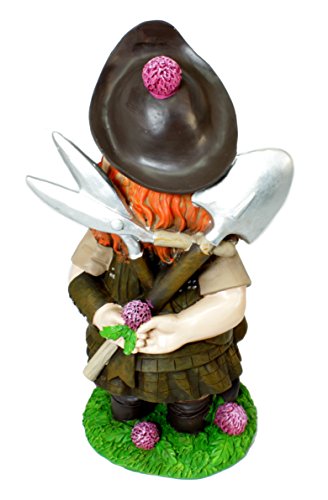 Scottish Warrior Gnome Statue, 13" Indoor/Outdoor Decoration