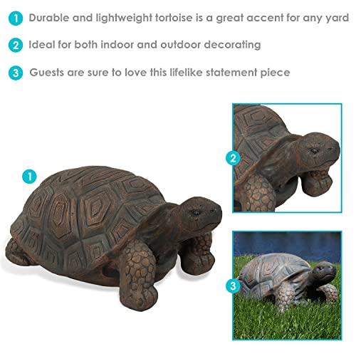 Sunnydaze Tanya Tortoise Poly-Concrete Garden Statue