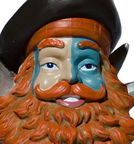 Scottish Warrior Gnome Statue, 13" Indoor/Outdoor Decoration