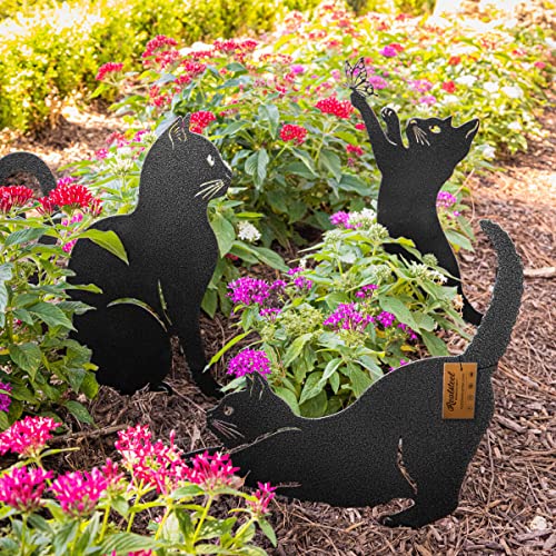RealSteel Cat Garden Decor 3 Pack - Perfect Gifts