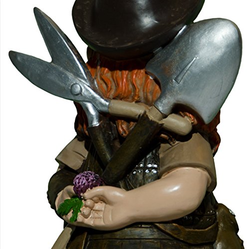 Scottish Warrior Gnome Statue, 13" Indoor/Outdoor Decoration